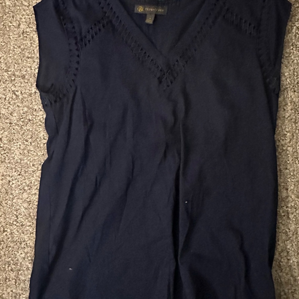 Navy Blue Sleeveless Tank Top